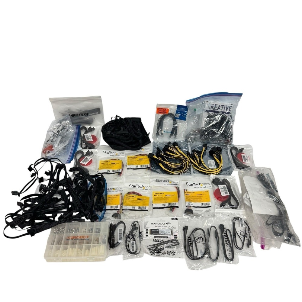 StarTech Power Cord Lot 6x 10ft C13 TeamGroup 256GB SSD PC Component Kit